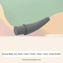 Animal Body Part, Barb / Claw / Tooth / Talon / Horn, Small #53451  - 199-Dark Bluish Gray