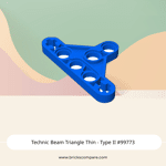 Technic Beam Triangle Thin - Type II #99773  - 23-Blue