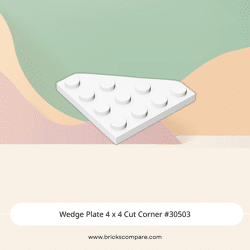Wedge Plate 4 x 4 Cut Corner #30503 - 1-White