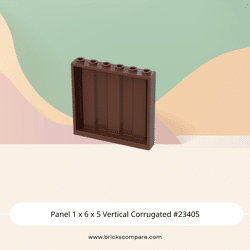 Panel 1 x 6 x 5 Vertical Corrugated #23405 - 192-Reddish Brown