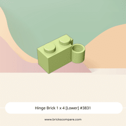 Hinge Brick 1 x 4 [Lower] #3831 - 326-Yellowish Green