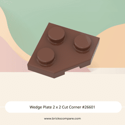 Wedge Plate 2 x 2 Cut Corner #26601  - 192-Reddish Brown