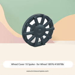 Wheel Cover 10 Spoke - for Wheel 18976 #18978b - 316-Titanium Metallic