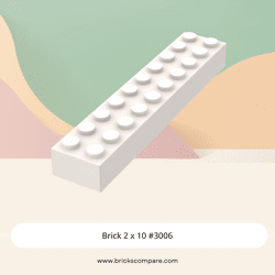 Brick 2 x 10 #3006 - 1-White