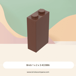 Brick 1 x 2 x 3 #22886 - 192-Reddish Brown