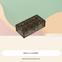 Brick 2 x 4 #3001 - 111-Trans-Black