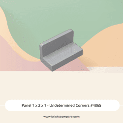 Panel 1 x 2 x 1 - Undetermined Corners #4865  - 194-Light Bluish Gray