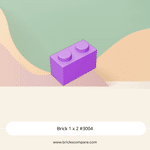 Brick 1 x 2 #3004 - 324-Medium Lavender