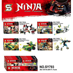 SY SY793A Ninjago Cyclone Motorcycle Holy Fighting Armor Minifigure 4 different field battlefields, Cyclone Motors, Lloyd&#39;s Assault Vehicle, Holy Fighting Armor