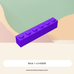 Brick 1 x 6 #3009 - 268-Dark Purple
