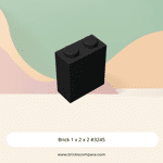 Brick 1 x 2 x 2 #3245 - 26-Black