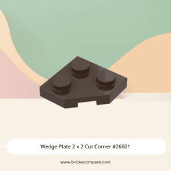 Wedge Plate 2 x 2 Cut Corner #26601  - 308-Dark Brown