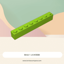 Brick 1 x 8 #3008 - 119-Lime