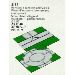 Lego 5158 Runway T-junction and ring bottom plate