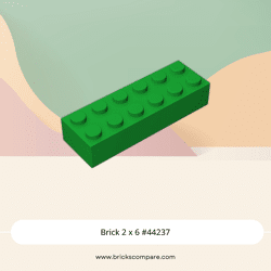 Brick 2 x 6 #44237 - 28-Green