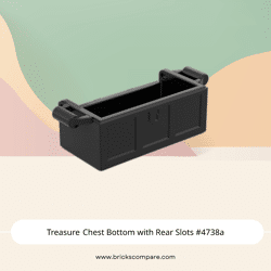 Treasure Chest Bottom with Rear Slots #4738a - 26-Black