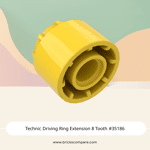 Technic Driving Ring Extension 8 Tooth #35186 - 24-Yellow