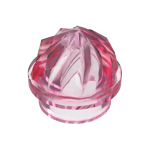 Plate Round 1 x 1 Swirled Top #15470 - 113-Trans-Dark Pink