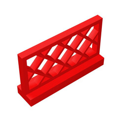 Fence 1 x 4 x 2 #3185 - 21-Red