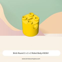 Brick Round 2 x 2 x 2 Robot Body #30361 - 24-Yellow