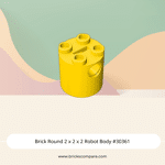 Brick Round 2 x 2 x 2 Robot Body #30361 - 24-Yellow