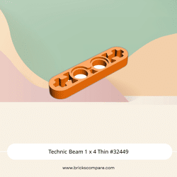 Technic Beam 1 x 4 Thin #32449 - 106-Orange