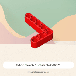 Technic Beam 3 x 5 L-Shape Thick #32526 - 21-Red