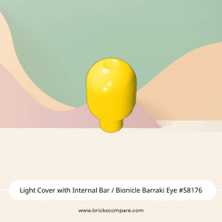Light Cover with Internal Bar / Bionicle Barraki Eye #58176 - 24-Yellow