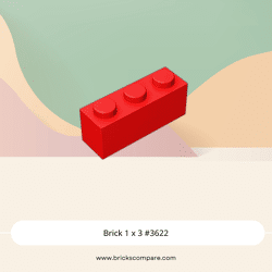 Brick 1 x 3 #3622 - 21-Red