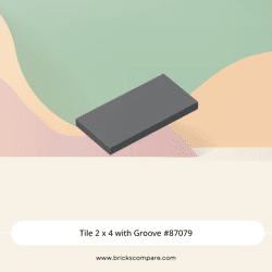 Tile 2 x 4 with Groove #87079 - 199-Dark Bluish Gray
