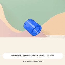 Technic Pin Connector Round, Beam 1L #18654 - 43-Trans-Dark Blue