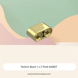 Technic Beam 1 x 2 Thick #43857 - 310-Plating Gold