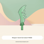 Weapon Sword Serrated #19858 - 48-Trans-Green