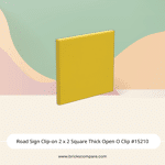 Road Sign Clip-on 2 x 2 Square Thick Open O Clip #15210 - 24-Yellow