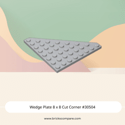 Wedge Plate 8 x 8 Cut Corner #30504 - 194-Light Bluish Gray