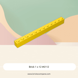 Brick 1 x 12 #6112 - 24-Yellow