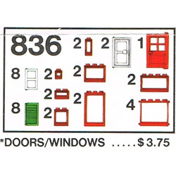 Lego 836 Doors and Windows Parts Pack