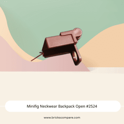 Minifig Neckwear Backpack Open #2524 - 192-Reddish Brown