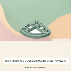 Technic Beam 3 x 3 L-Shape with Quarter Ellipse Thin #32249 - 151-Sand Green