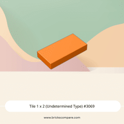 Tile 1 x 2 (Undetermined Type) #3069 - 106-Orange