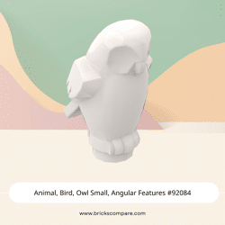 Animal, Bird, Owl Small, Angular Features #92084 - 1-White