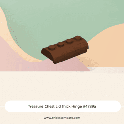 Treasure Chest Lid Thick Hinge #4739a - 192-Reddish Brown