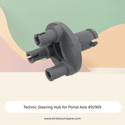 Technic Steering Hub for Portal Axle #92909  - 199-Dark Bluish Gray
