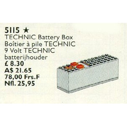 Lego 5115 9V battery case
