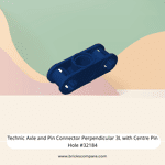 Technic Axle and Pin Connector Perpendicular 3L with Centre Pin Hole #32184  - 140-Dark Blue