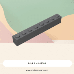 Brick 1 x 8 #3008 - 199-Dark Bluish Gray