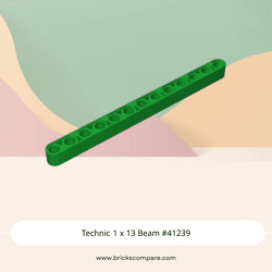 Technic 1 x 13 Beam #41239 - 28-Green