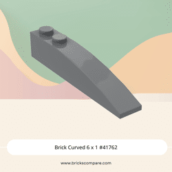 Brick Curved 6 x 1 #41762 - 199-Dark Bluish Gray