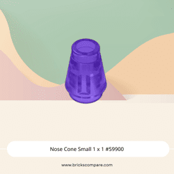 Nose Cone Small 1 x 1 #59900 - 126-Trans-Purple