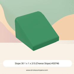 Slope 30 1 x 1 x 2/3 (Cheese Slope) #50746 - 28-Green